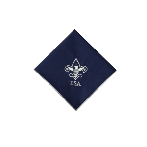 BSA Universal Emblem Embroidered Neckerchief, Navy Blue