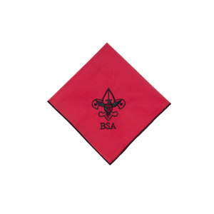 BSA Universal Emblem Embroidered Neckerchief, Red