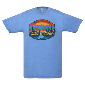 Take a Hike Tee, Heather Blue - Adult S-2XL