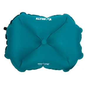 Klymit Inflatable Pillow in XLarge has self-centering X design to support your head
